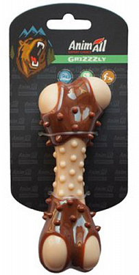 Игрушка для собак AnimAll GrizZzly 9840 кость с ароматом мяса М beige/brown