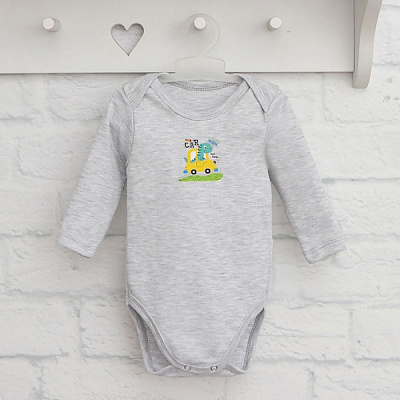 Боді дитяче для хлопчика Blanka Авто р.86 сірий 110147