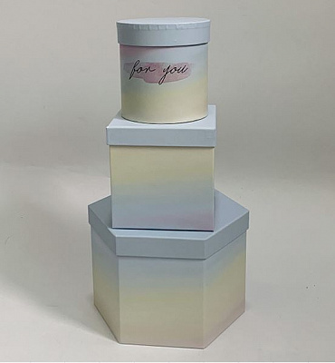 Коробка подарочная UFO W2199 12x12 см Gradient mix