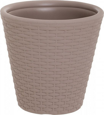 Горшок пластиковый Prosperplast Rato круглый 26л мокко (71263-7529) 