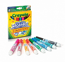 Фломастеры-штампы с мини-штампами (ultra-clean washable) 8 шт. Crayola