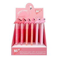 Ручка масляна YES Caribbean flamingo 0,7 мм колір в асортименті 411997 