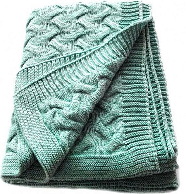 Плед Varanasi 200x220 см мятный SoundSleep 