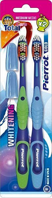 Зубная щетка Pierrot Голд №2 средняя степень жесткости средней жесткости 2 шт.