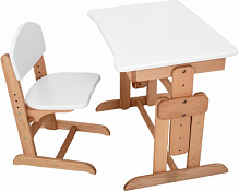 Комплект парта і стілець-трансформери ArinWOOD Совеня бук/білий 04-031WHITE 