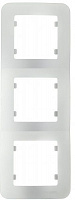 Рамка тримісна Makel Lillium Natural вертикальна сріблястий