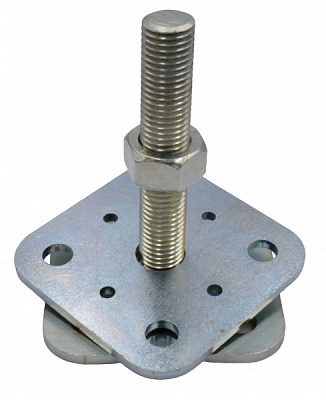 Опора колони гвинтова (вільна гайка) H 100 мм 80x80 мм 4 мм 1 шт.