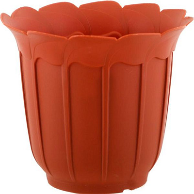 Горщик пластиковий Lamela Лаура круглий 6л теракот (472)