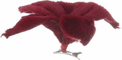 Декорация новогодняя Цветок 20 см красный