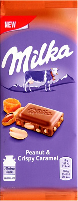 Шоколад Мілка карамель-арахіс 90г 7622210968050