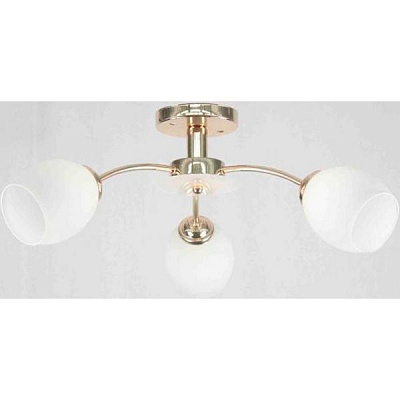 Люстра потолочная Геотон А489-3 3x60 Вт E27 золотой 