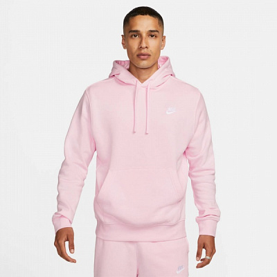 Джемпер Nike M NSW CLUB HOODIE PO BB BV2654-663 р. L розовый
