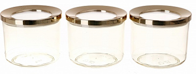 Набір банок з кришками Kontensan Gold VP-316 3 шт. Vip Ahmet