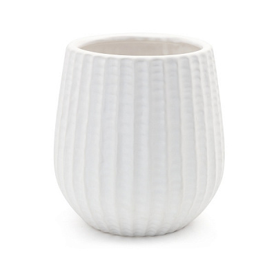 Кашпо керамічне МВМ DH-FLOWERS-25 M WHITE 16,5 см Білий