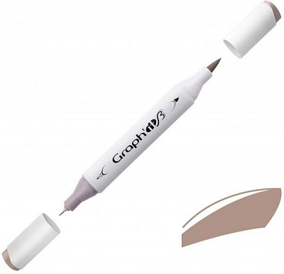 Маркер двосторонній Graph'it GI89406 тепло-сірий 4