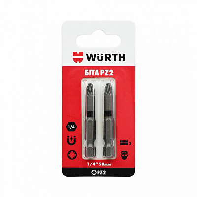 Бита WURTH PZ2х50 мм 1/4