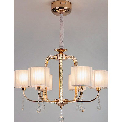 Люстра подвесная Strotskis Adriana пульт ДУ LED 20 Вт 6x40 Вт E14 золото 428/6 