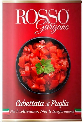 Томаты Rosso Gargano нарезанные кубиками в собственном соку 400 г 8033837720003