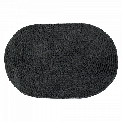 Килимок для ванної кімнати Homeline Lira 60х90 см овал антрацит