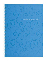 Зошит на пружині Barocco А4 80 аркушів клітинка блакитний, пластикова обкладинка BM.2446-614 Buromax