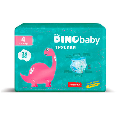 Подгузники-трусики DinoBaby 4 7-11 кг 36 шт.
