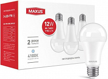 Лампа светодиодная Maxus 3 шт./уп. 12 Вт A60 матовая E27 220 В 4100 К 3-LED-778 