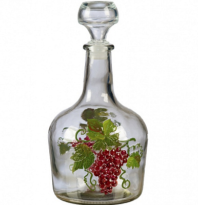 Бутылка с крышкой Фуфирик 1,5 л ручная работа GlassGo