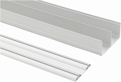 Направляючі рейки Doros 2,55 м 90x55 мм срібний