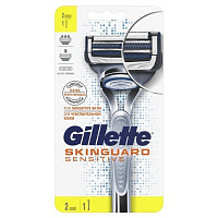 Станок для бритья Gillette Skinguard Sensitive со сменными картриджами 2 шт.