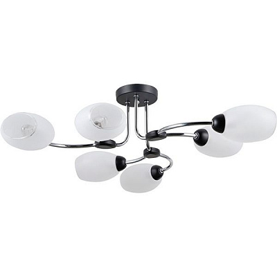 Люстра стельова Victoria Lighting 6x40 Вт E14 хром/чорний Fay/PL6