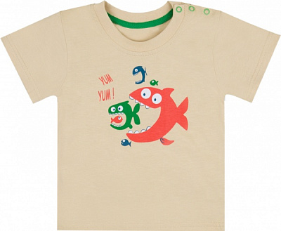 Футболка для хлопчиків для хлопчиків GABBI FT-21-4-2/1 р.98 бежевий 12609