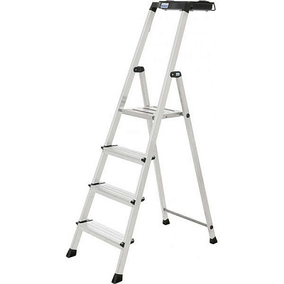 Драбина Krause Secury 4 MultiGrip + ємність пластикова на 8 л