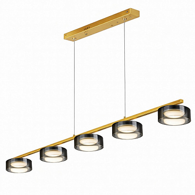 Люстра подвесная LIGHT SET DUSHA MS241-ZD5 5x12 Вт GX53 золотой/дымчатый