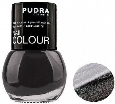 Лак для нігтів Pudra Cosmetics Nail Colour №09 чорний 13 мл