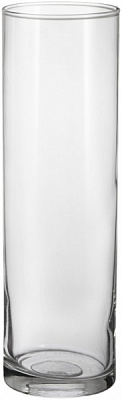 Ваза стеклянная цилиндр Небо 31,5 см прозрачная 