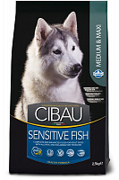 Корм сухий для собак для середніх порід/для крупних порід Farmina Cibau Sensitive Adult Medium & Maxi з рибою 12 кг