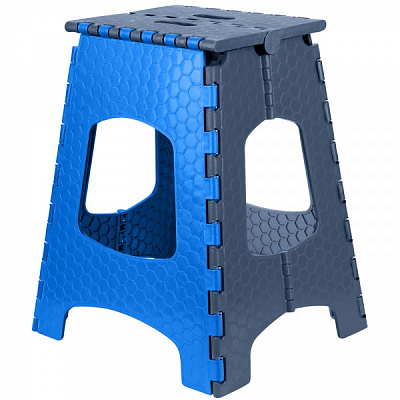 Табурет раскладной Expert 447,5 мм синий с серым