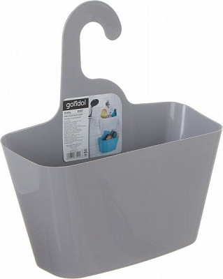 Кошик навісний для зберігання Gondol Plastic G-507 Grey 285x315x120 мм