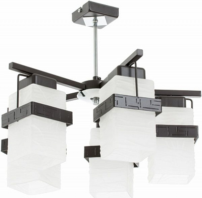 Люстра потолочная Luminex Ecos 5xE27 белый/черный хром 4425 