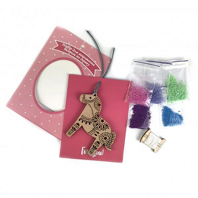 Набор для творчества Вышивание бисером по дереву Конь Аплі-Краплі 