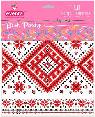 Скатертина Eventa поліетиленова одноразова «Українська колекція» 138x183 см 1 шт.