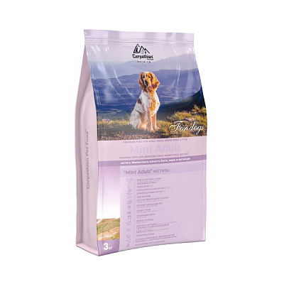 Корм сухий для дорослих собак вагою до 11 кг для малих порід Mini Adult 3 кг
