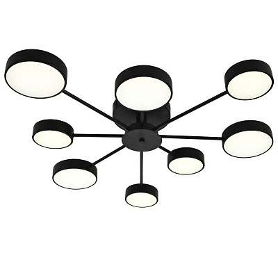 Люстра светодиодная Victoria Lighting с пультом 112 Вт черный Wood/PL8 black