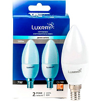 Лампа світлодіодна Luxray 2 шт./уп. 7 Вт C37 матова E14 220 В 4200 К LXA-442-B35-1407 