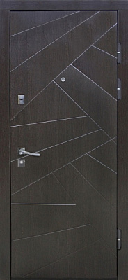 Дверь входная TM Riccardi Urban 1-B MS дуб венге / дуб bianco line 2050x960мм левая