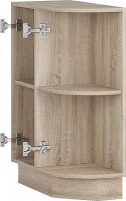 Тумба нижняя Грейд 30/82 угловая радиусная (стандарт) 300x820x522 мм дуб сонома 