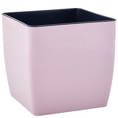 Вазон пластиковий Алеана Квадро низький 27х27х26см квадратний 14л фрезія