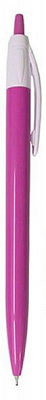Ручка шариковая Flair синяя Ezee click розовый корпус 