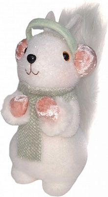 Декорація новорічна New Star Білка в навушниках 21 см