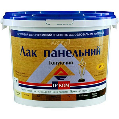 Лак тонирующий ИР-12 тик ІРКОМ полумат 1 л тик